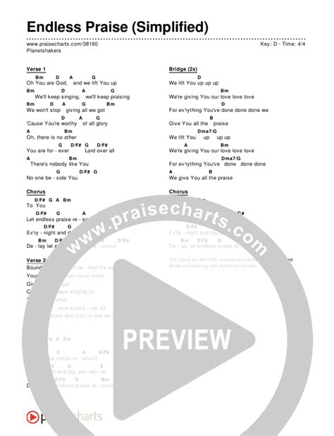Endless Praise Chords .